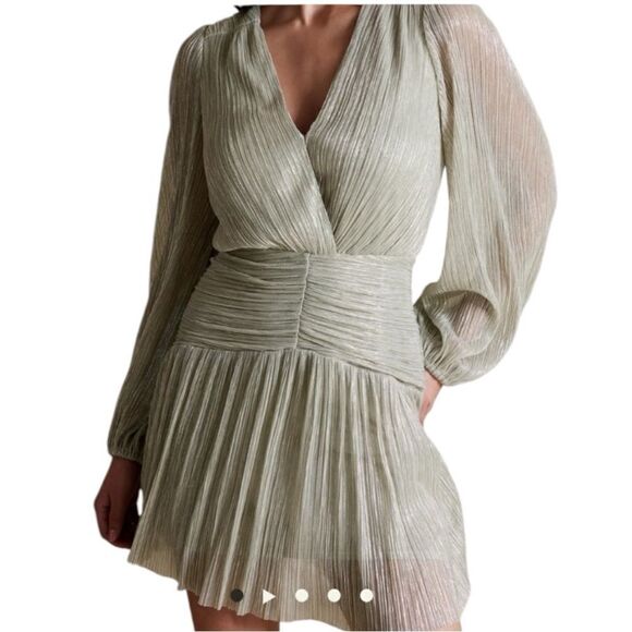 BANANA REPUBLIC Metallic Mini Dress In Size 4 - Picture 10 of 10